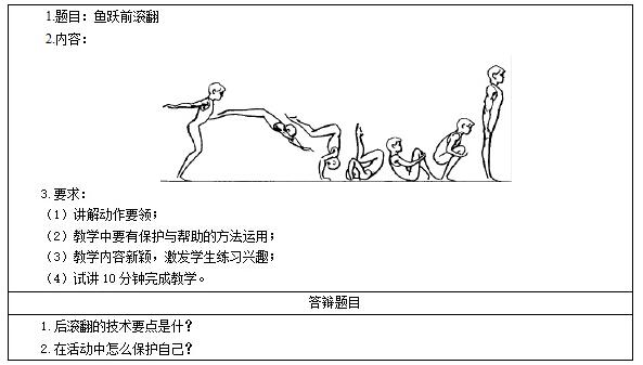 2017上半年教师资格证面试真题及解析:初中体育(第二批)